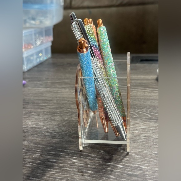 Coach Signature Pen Holder with Glitter Pens - Picture 2 of 3